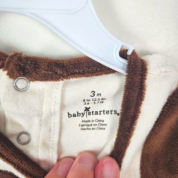 Boys Baby Starters My First Thanksgiving Footed Outfit Size 3 Months Turkey Soft - Picture 9 of 9